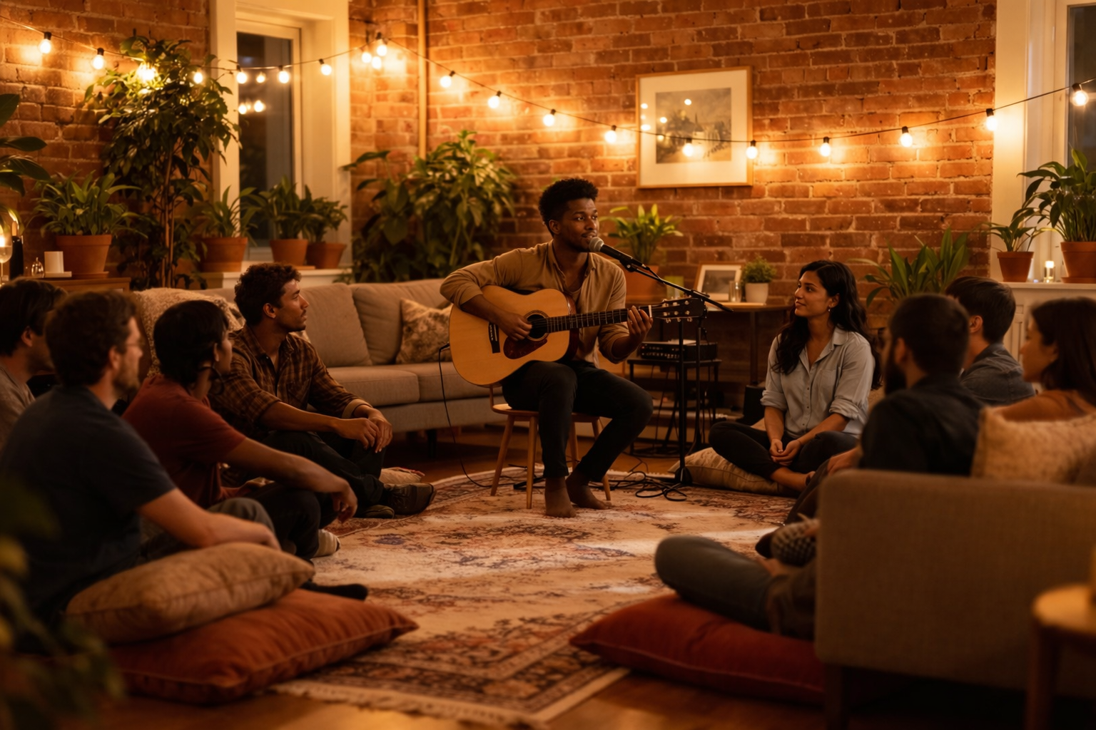 Intimate house concert